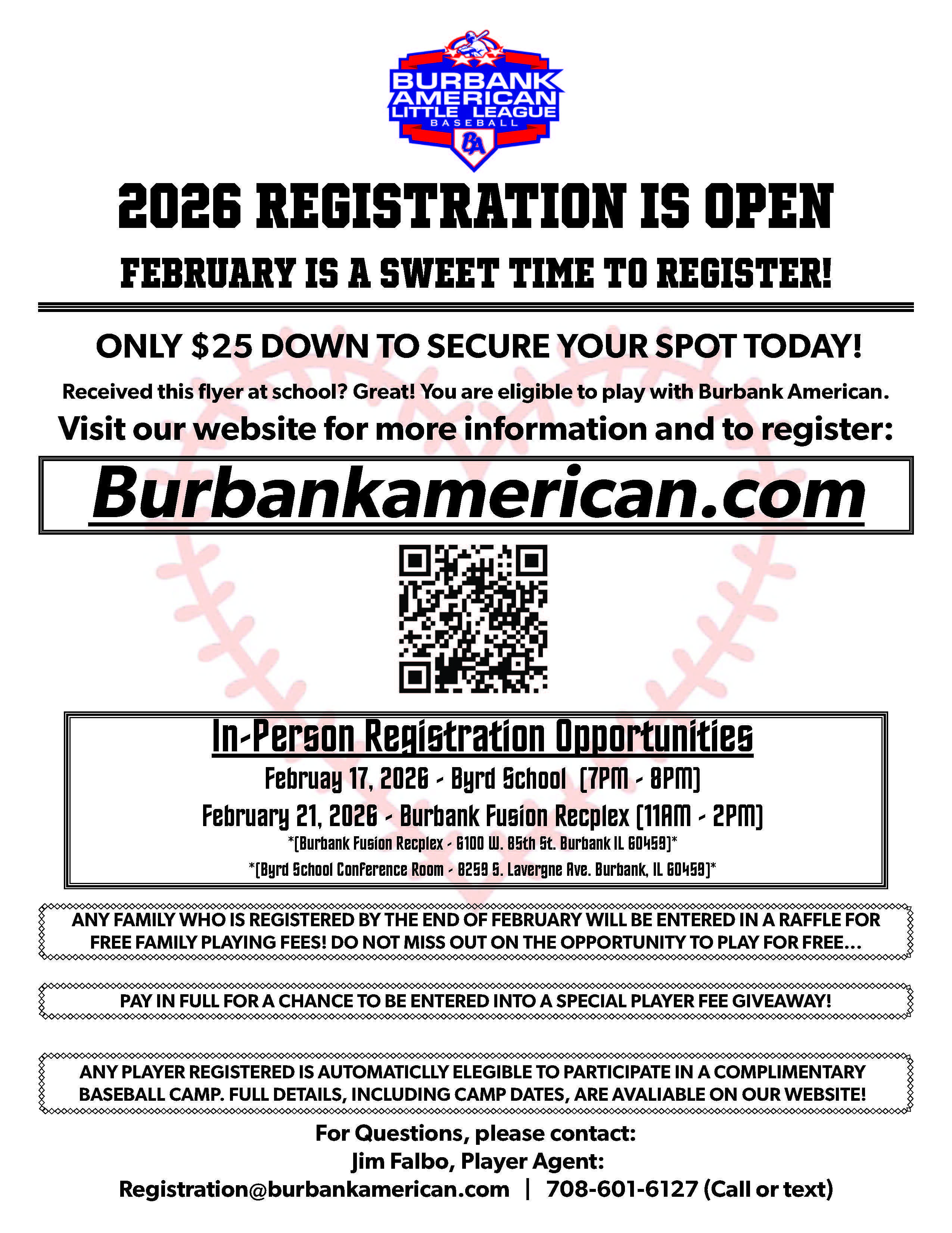 Burbank American Little League Registration