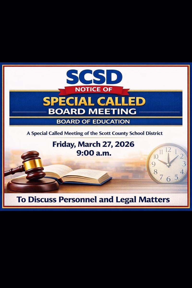 Special Called Board Meeting SCSD