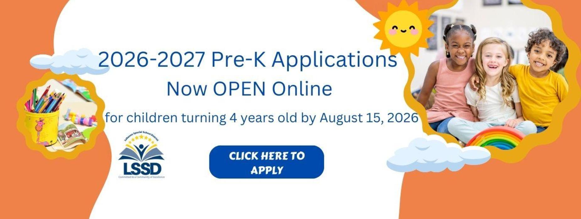 PreK Applications are Now Open!