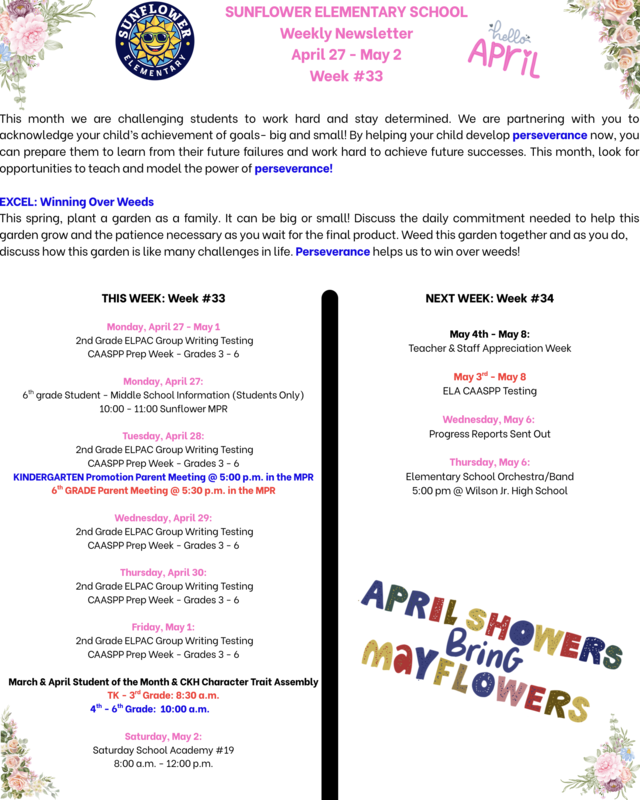 Sunflower Weekly Newsletter Week 33 Featured Photo
