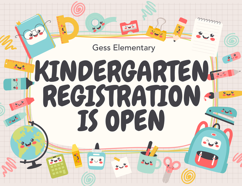 Kindergarten registration flyer