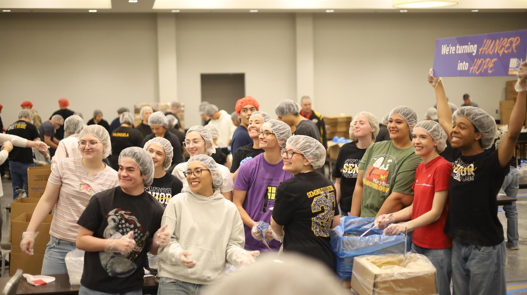 SHS seniors participating at Feed My Staving Children