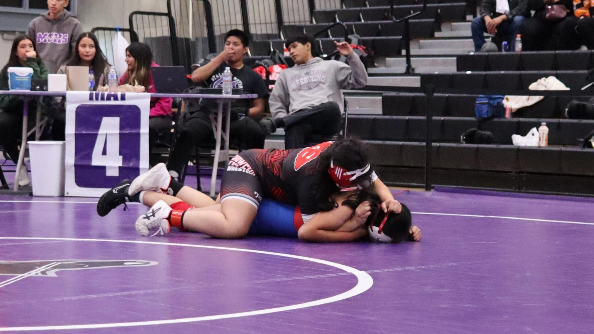 Girls wrestling at madera south