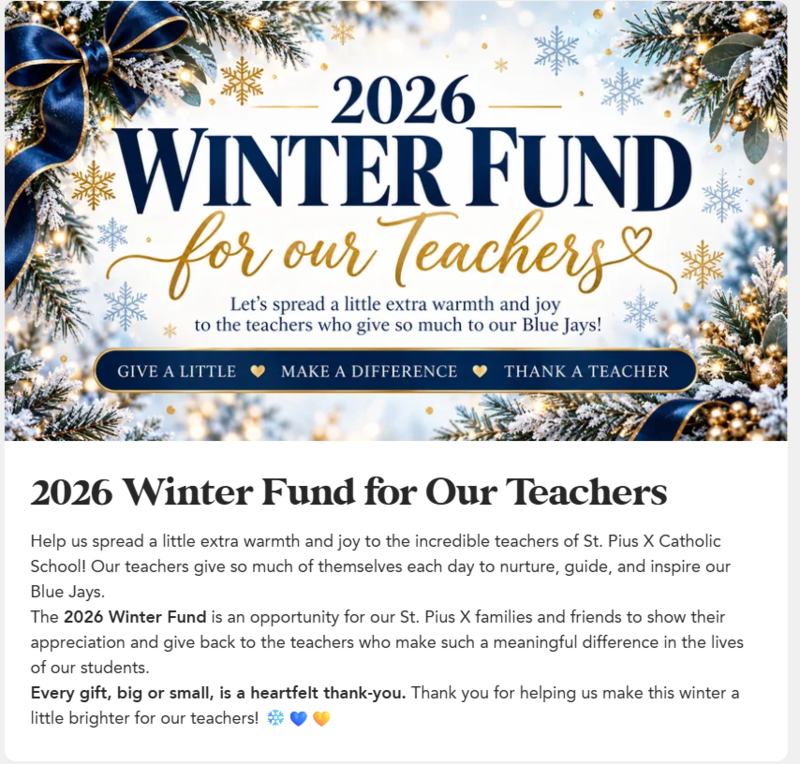 2026 Winter Fund flyer