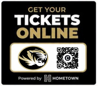 Graphic with a QR code to buy tickets online.