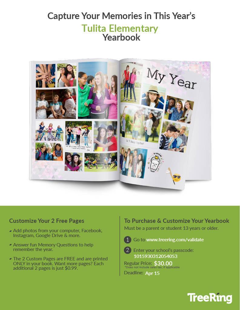 Order your yearbook by 4/15/2022
