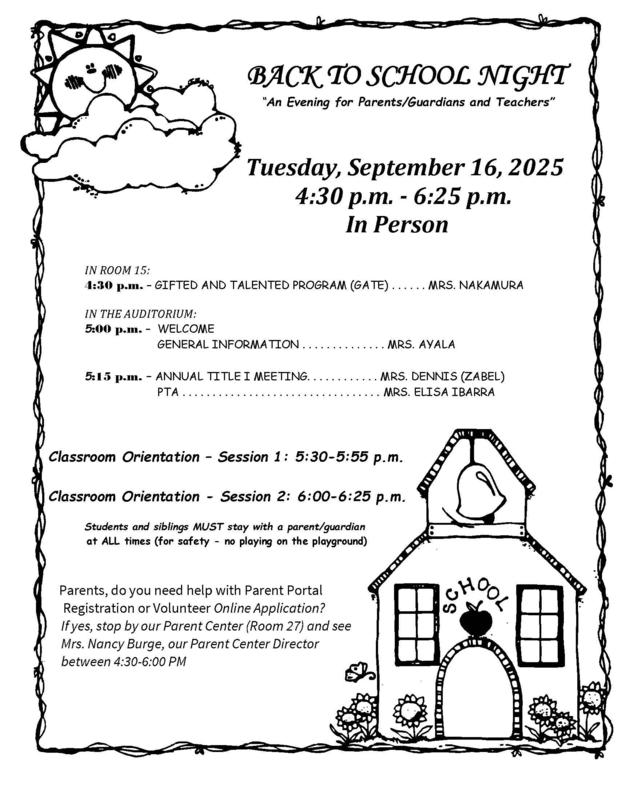 back to school night