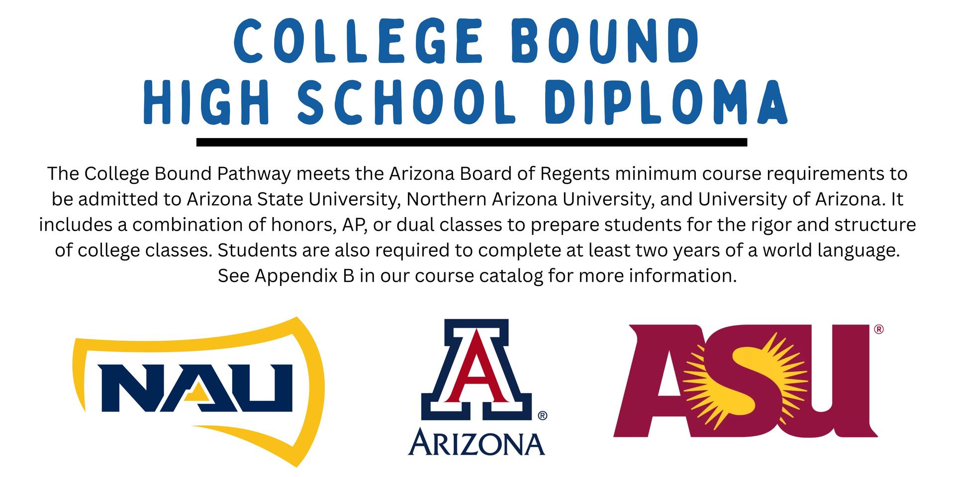 graphic that says "college bound pathway"