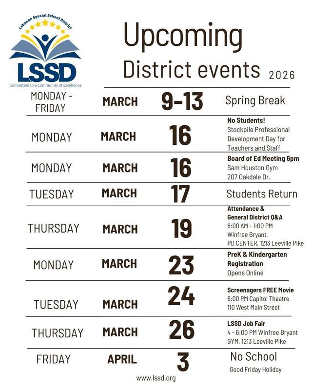 Upcoming District Events
