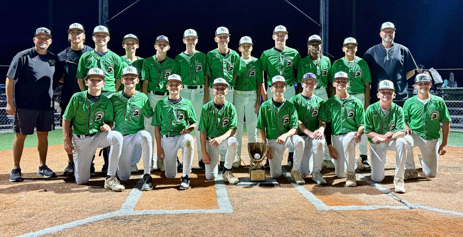 Team photo of the 2026 Des Plaines Valley Conference Tournament Champion Spartans.