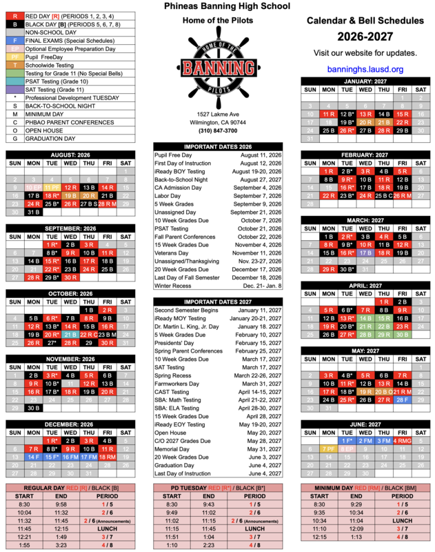 2026-2027 Bell Schedule Featured Photo