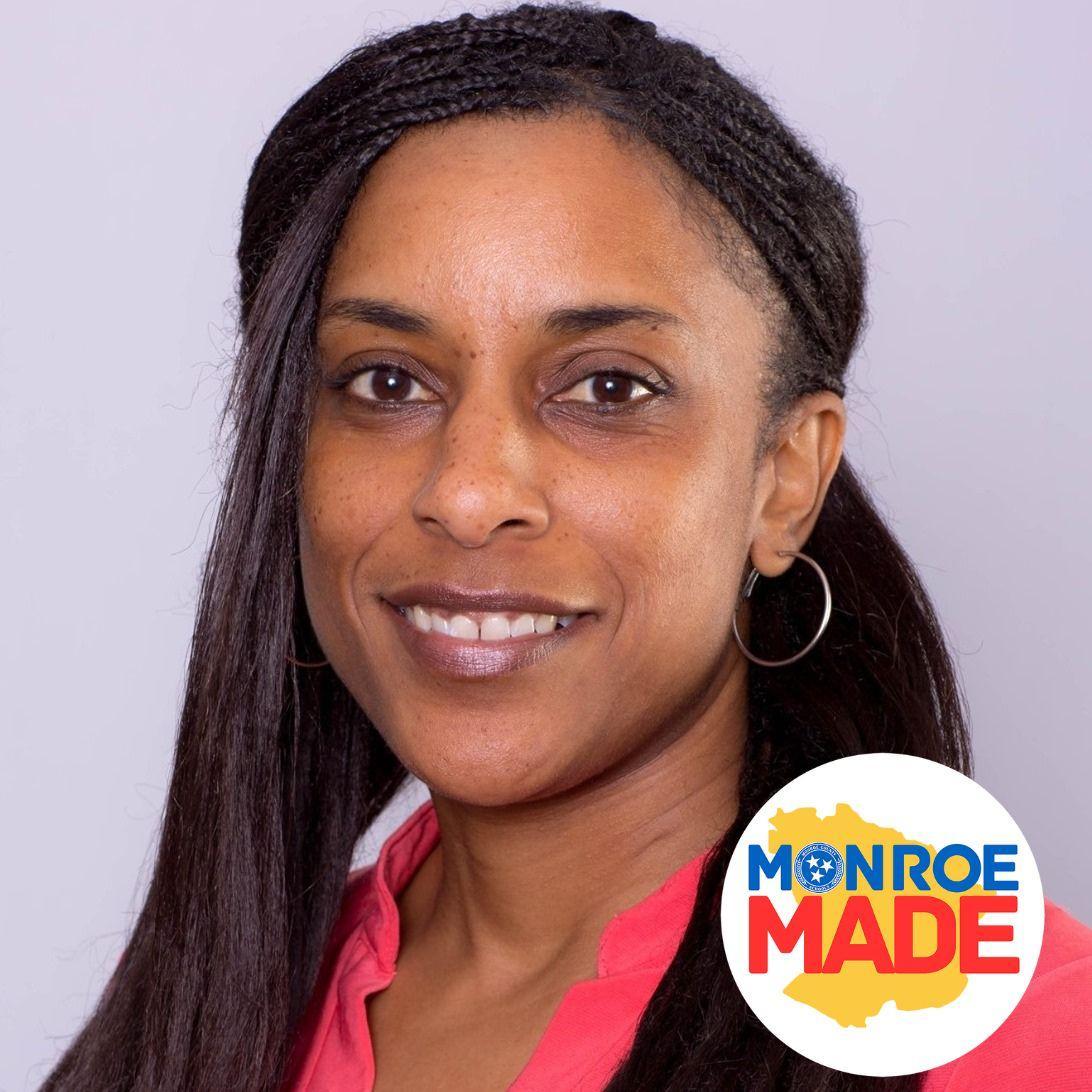 Heather Ervin with Monroe Made logo