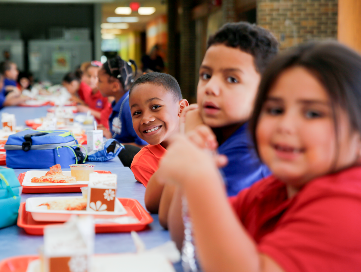 Kids having lunch
