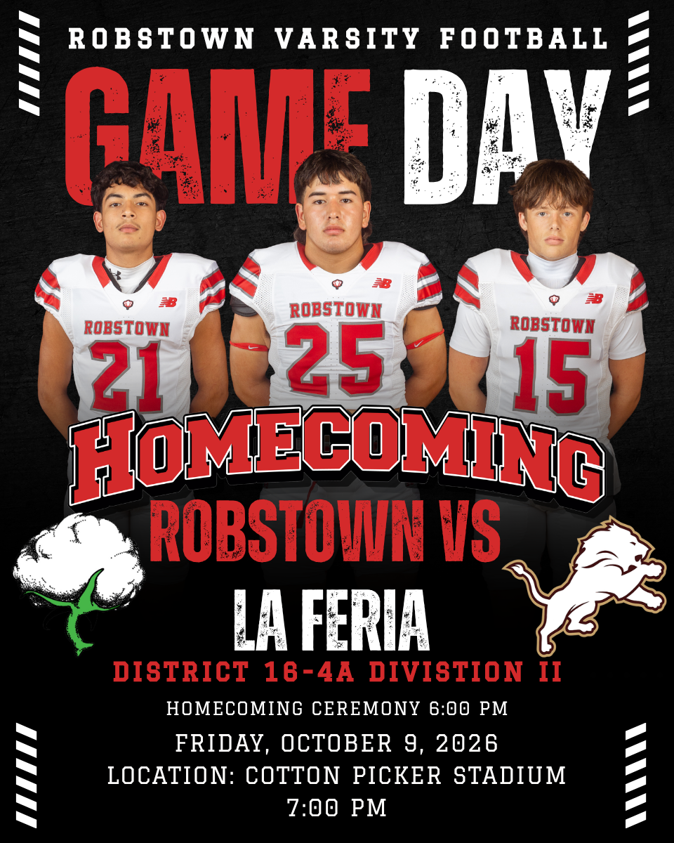 Three high school football players pose in uniforms for homecoming event.