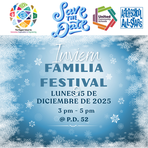 Winter Festival Save the Date Spanish