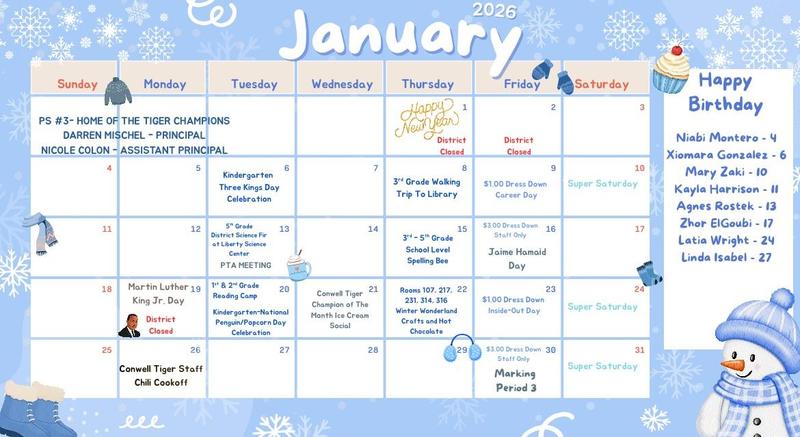 January 2026 Calendar