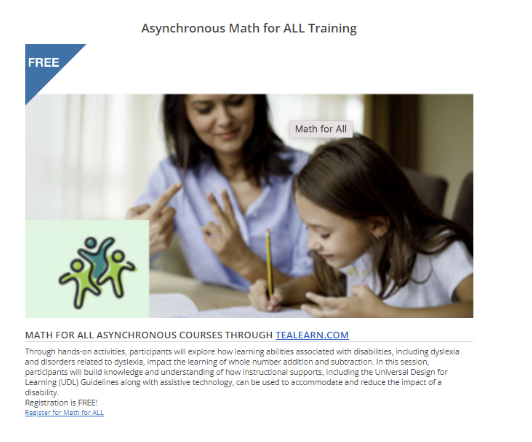 TEA, "Math For ALL": Texas SPED Support