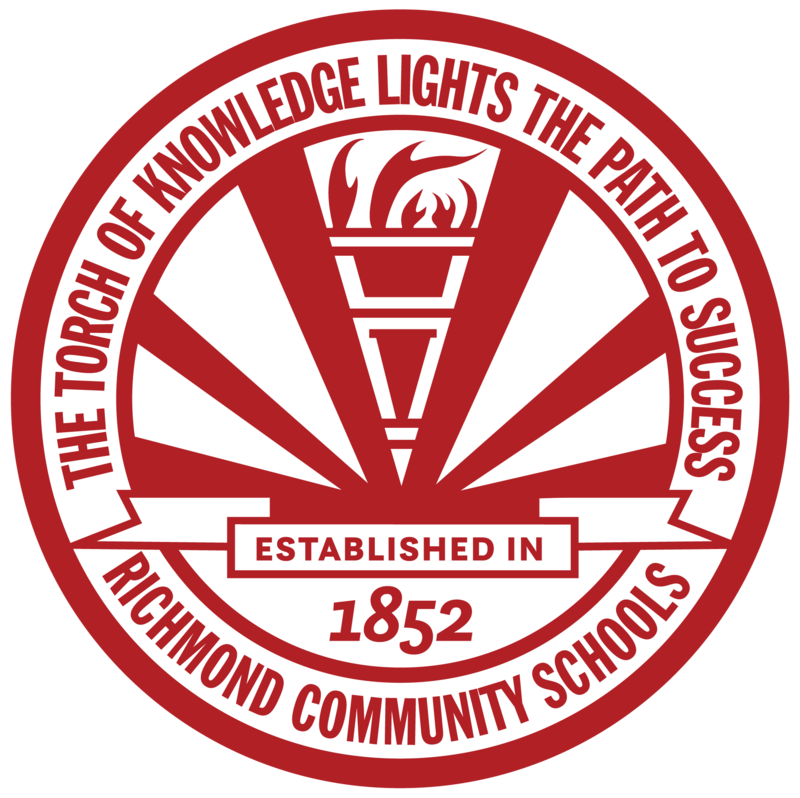 Richmond Community Schools logo (red and white)