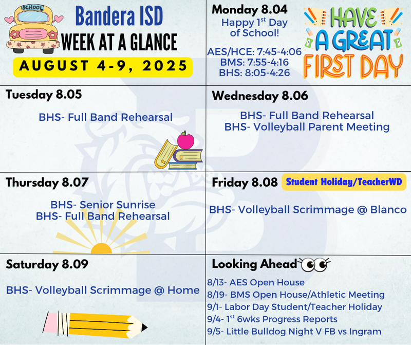 Week at a glance