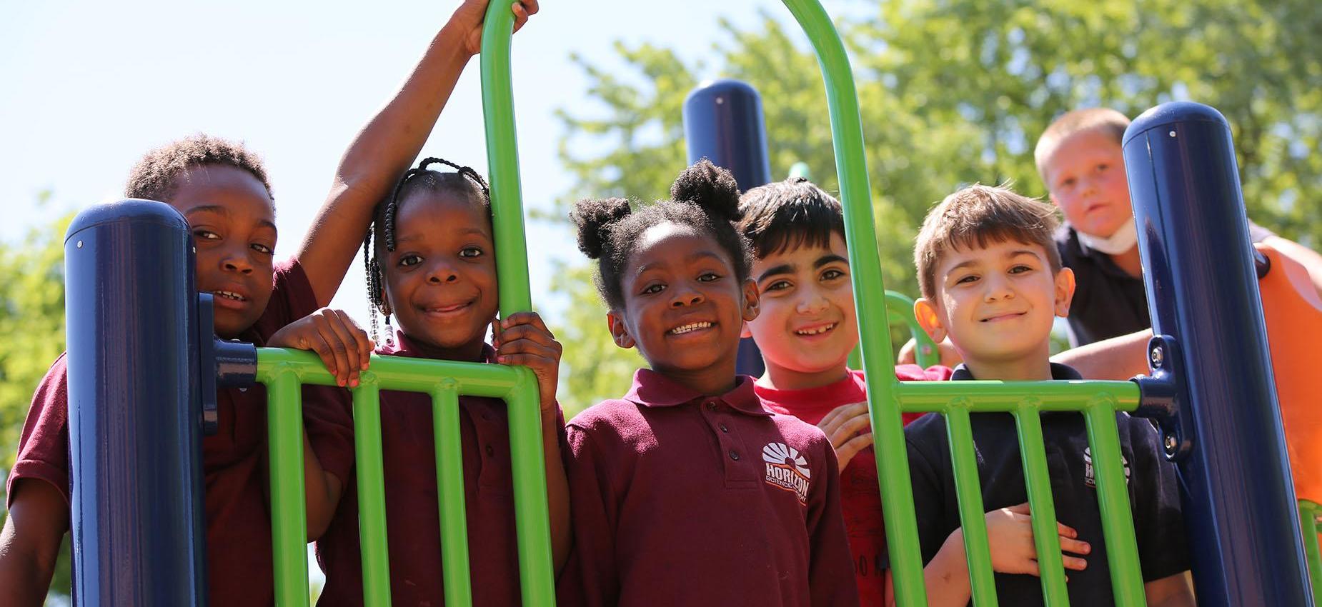 HSA Dayton students playing on the playground