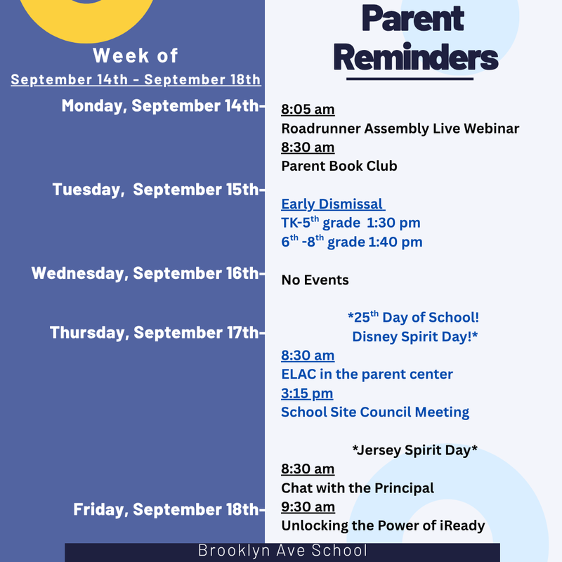 Parent Reminders
