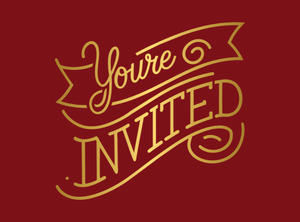 Image that says "You're Invited"