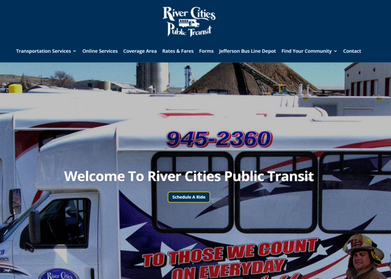 Image of River Cities Public Transit Website