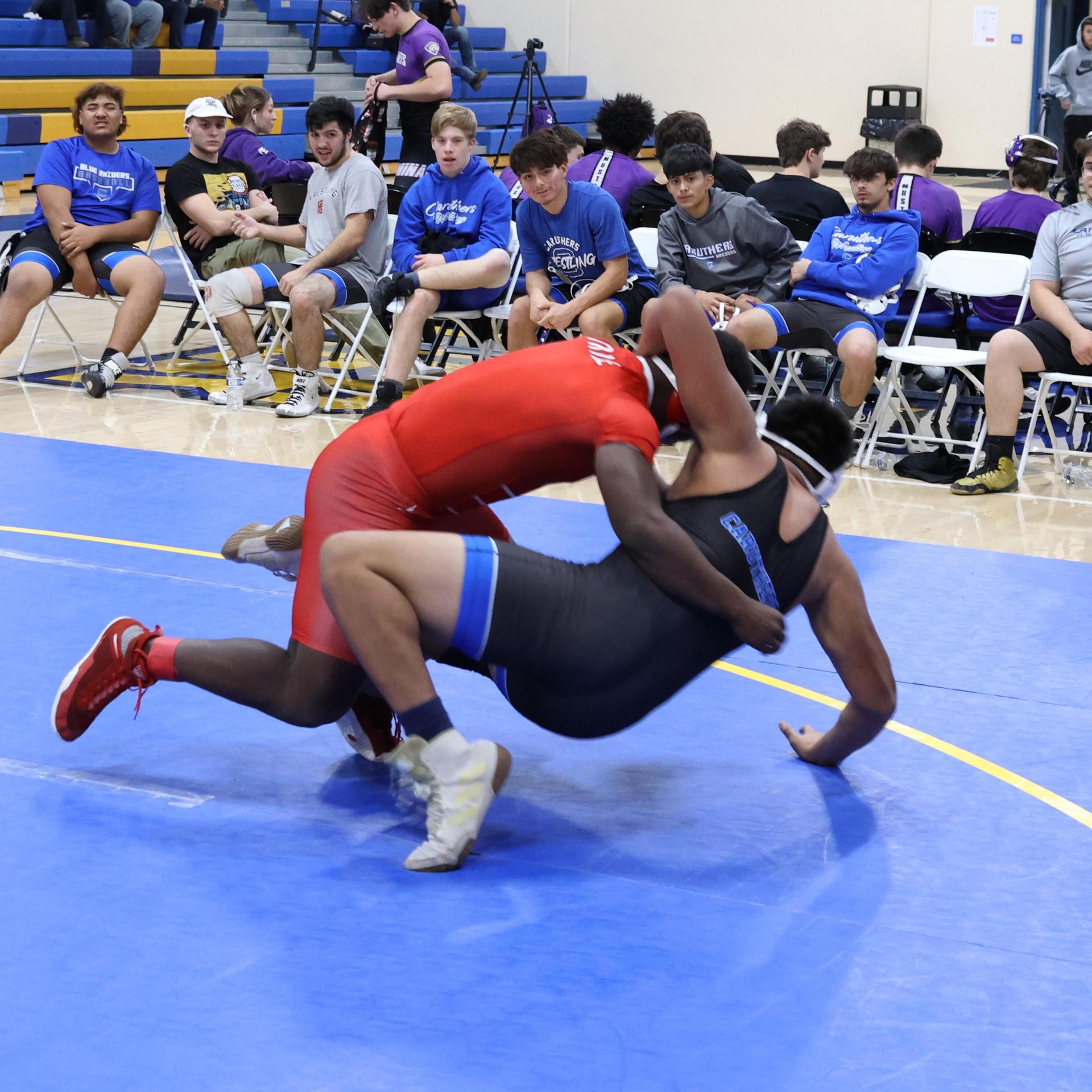 wrestlers in action at parlier
