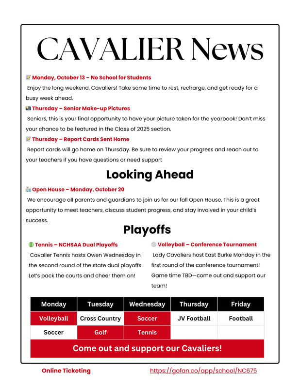 Cavalier News 10-12-25