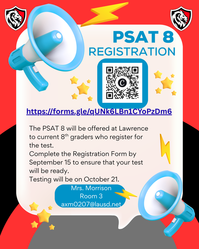 PSAT 8 Registration