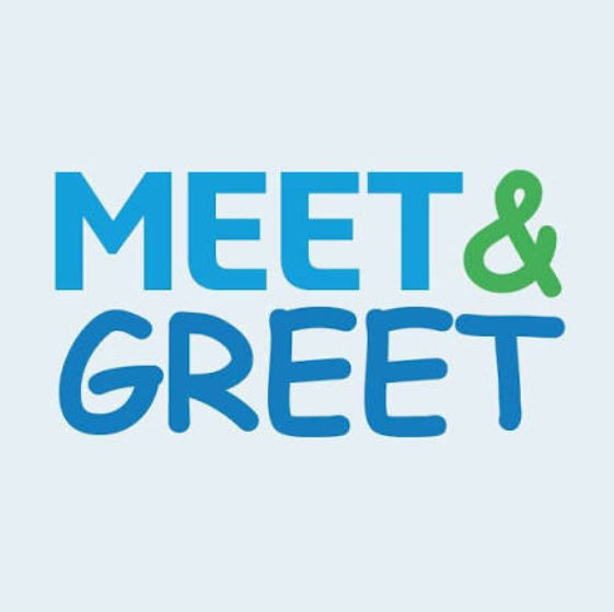 Word-art that says meet and greet.