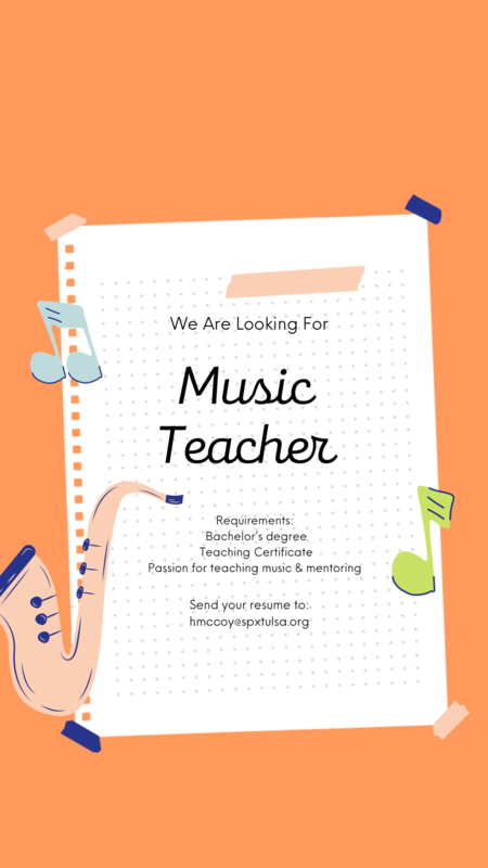 We are HIRING ~ Music Teacher! Thumbnail Image