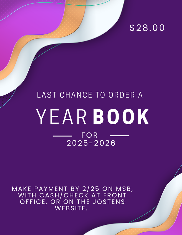 Yearbook Orders Due by February 25