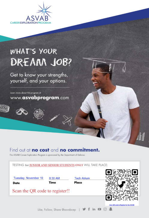 Flyer for Career Exploration. See Ms Park for more information.