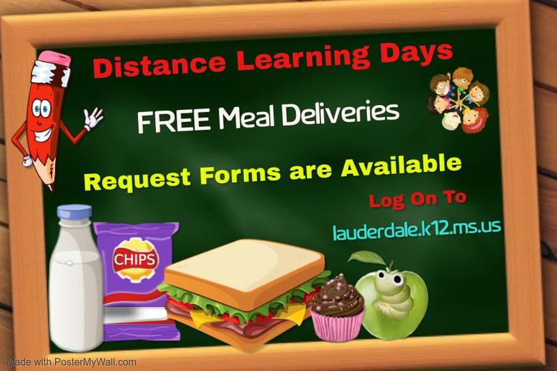 Distance Learning Days Free Meals Graphic