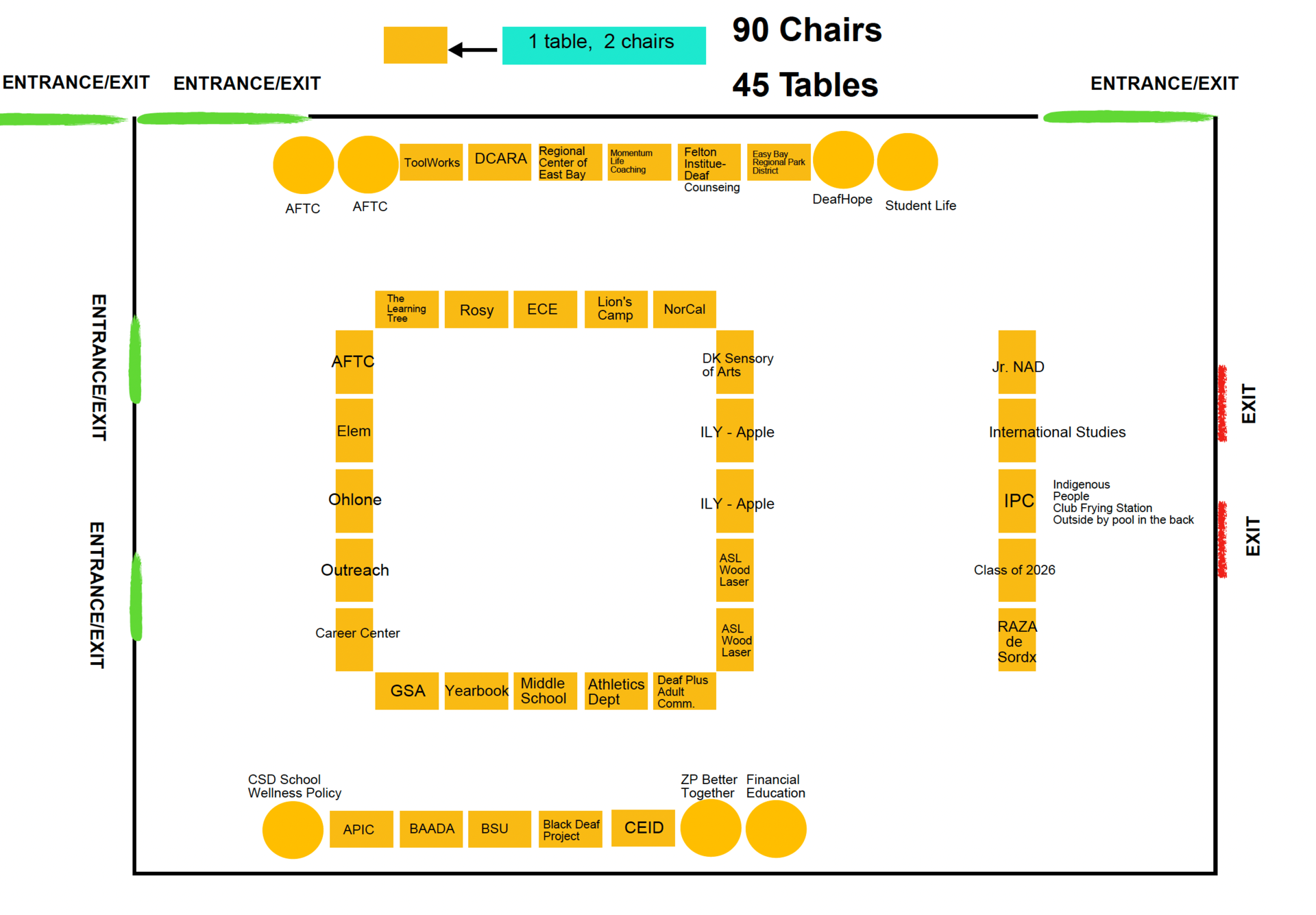 2025 Deaf Services Fair Map