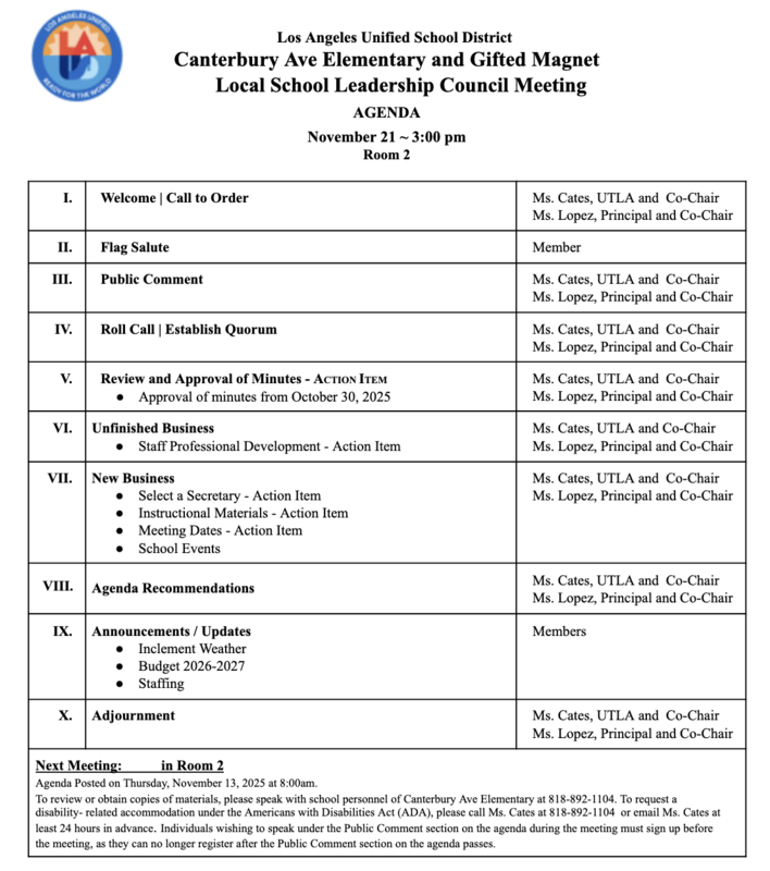 LSLC Agenda 112125