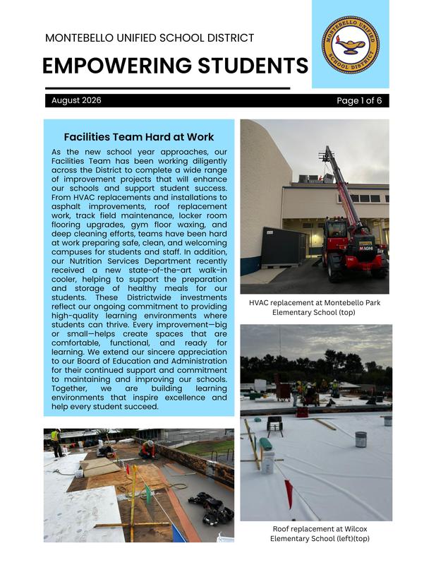 Empowering Students Newsletter front page