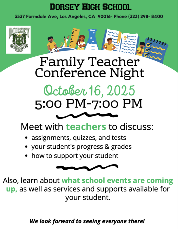 Family Teacher Conference Nigh Flyer  English