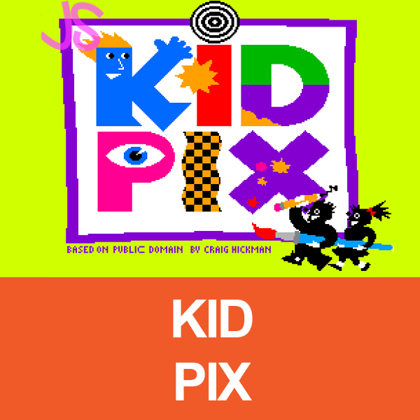 Multcolored logo for Kid Pix