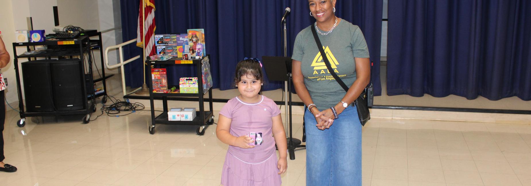 August perfect attendance raffle winner Rm 1