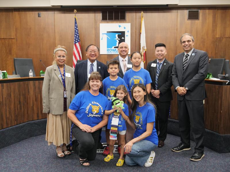 Jellick Jaguars with Board of Education