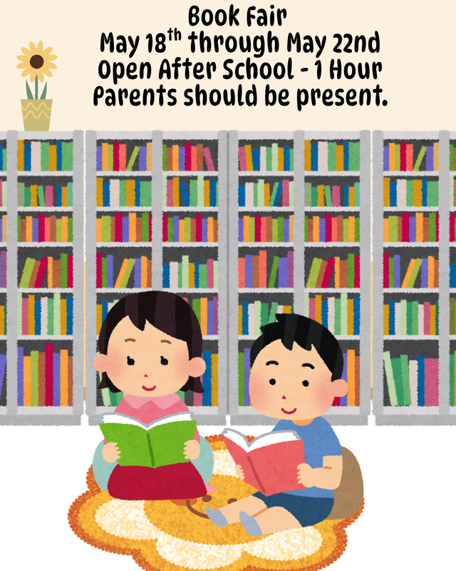 Book Fair - May 18th through May 22nd Thumbnail Image