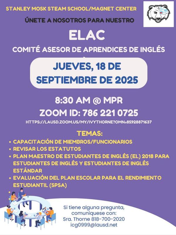 ELAC Flyer Spanish