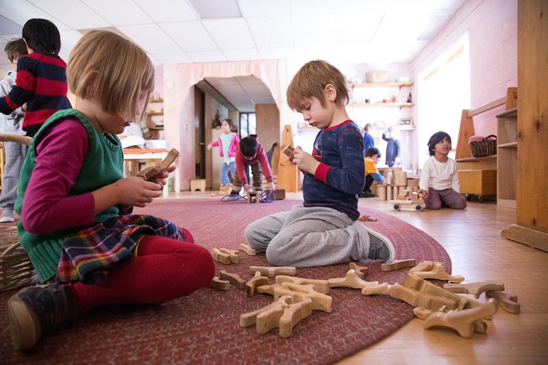 Kindergartners at play