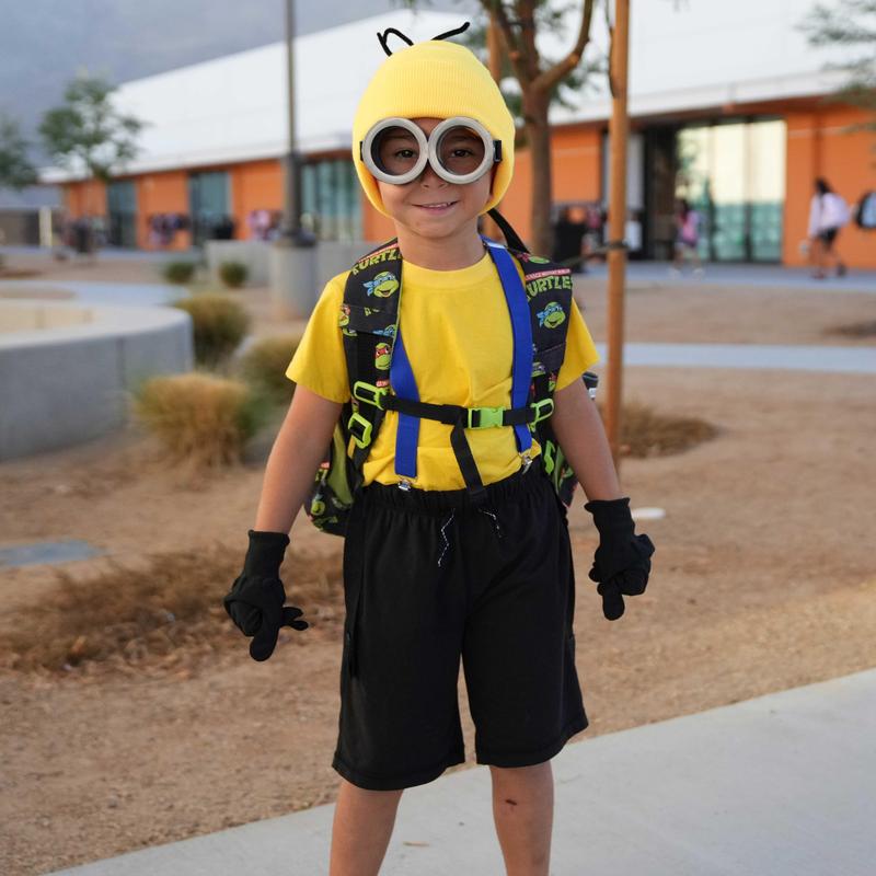 boy dressed as a minion