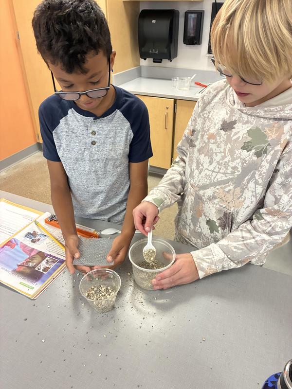 students working