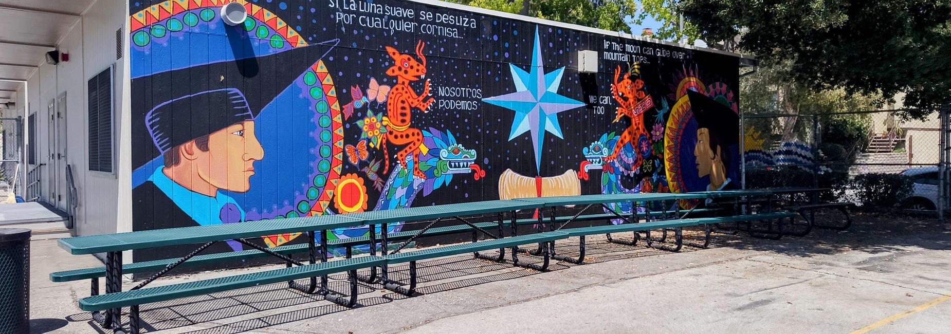 Mural outside of classrooms