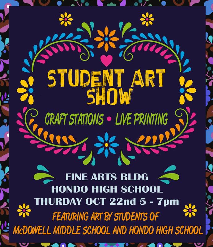 Student Art Show  10/22 5-7pm HHS Fine Arts Building