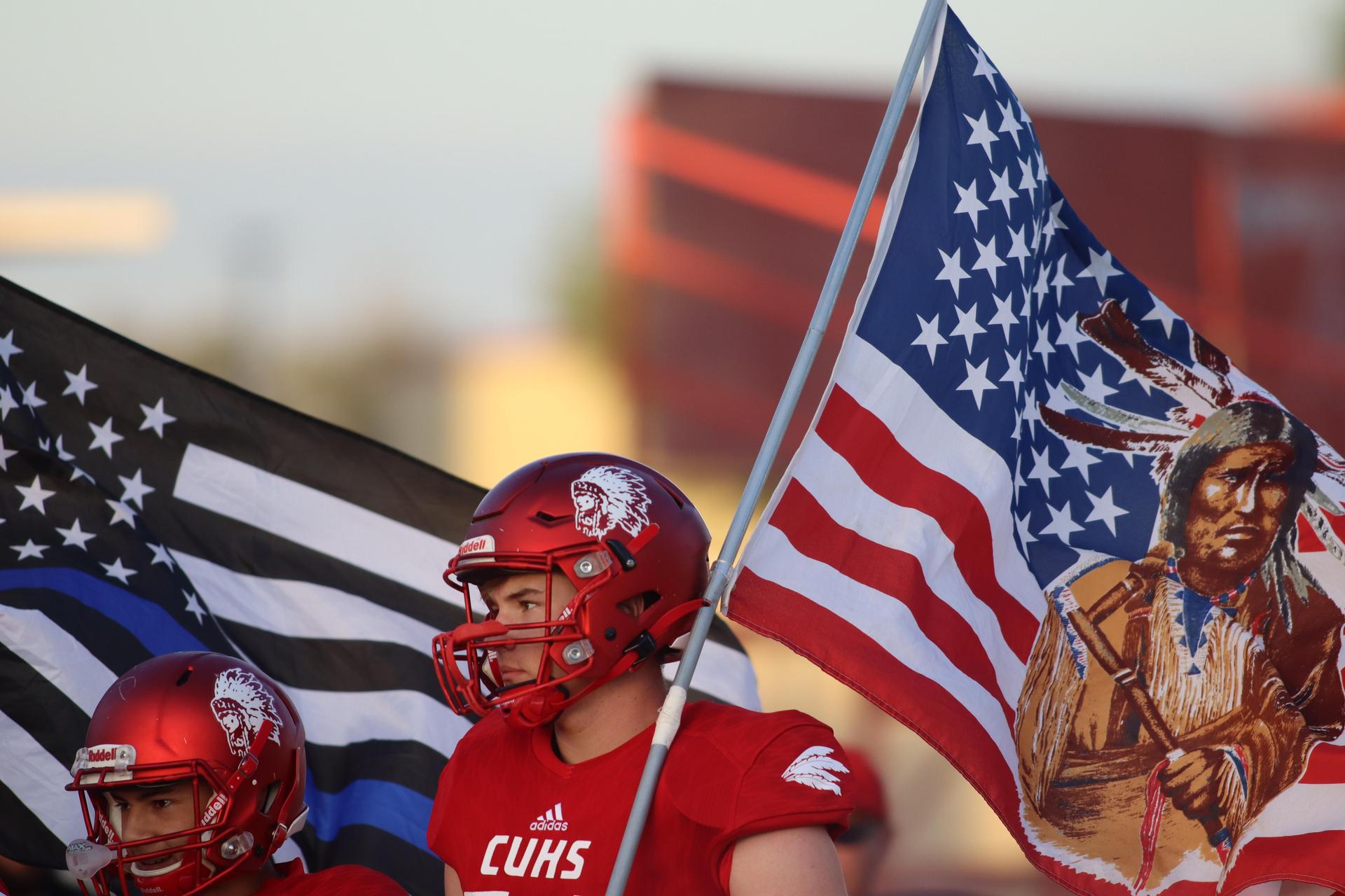 Students enjoying the football game against hoover